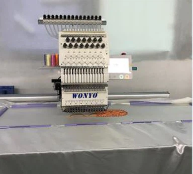 Machine simple de broderie de chapeau principal pour la broderie plate