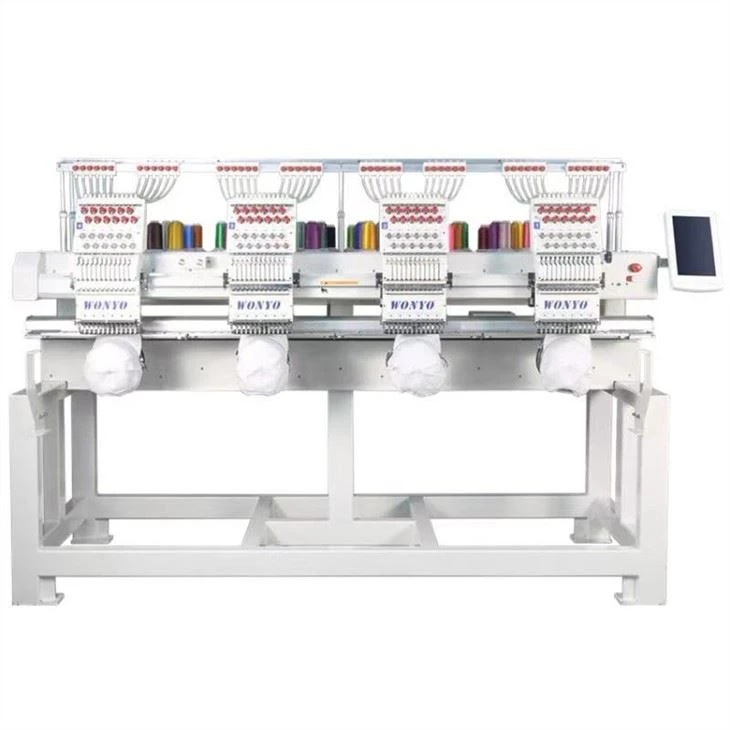 4 Head Computer Embroidery Machine For Cap Flat T-shirt Embroidery