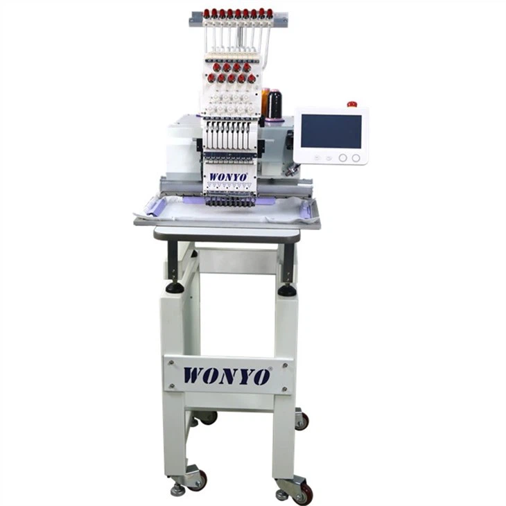 High Speed Computer Wonyo 1 Head Embroidery Machines For Shirt Cap Flat Embroidery Chinese Manufacturer