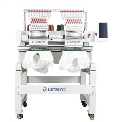 Machine à broder informatisée en dentelle de broderie française WONYO 2 têtes 3D