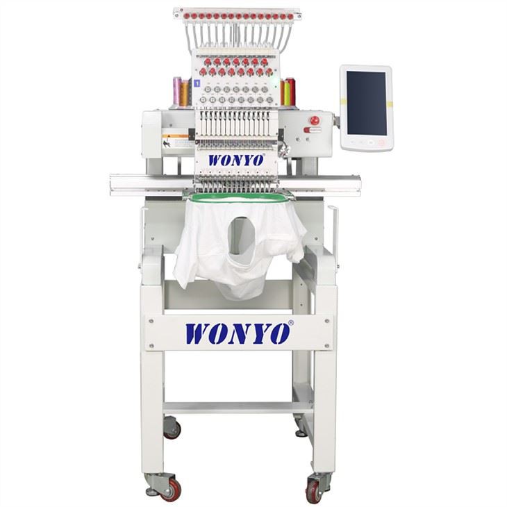 Tubular Single Head Wanyang Commerical Embroidery Machine For Shirt Cap Flat Embroidery in China