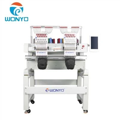 Bonne qualité, machine à broder industrielle Wonyo Brother Head avec 9 aiguilles 400 * 500